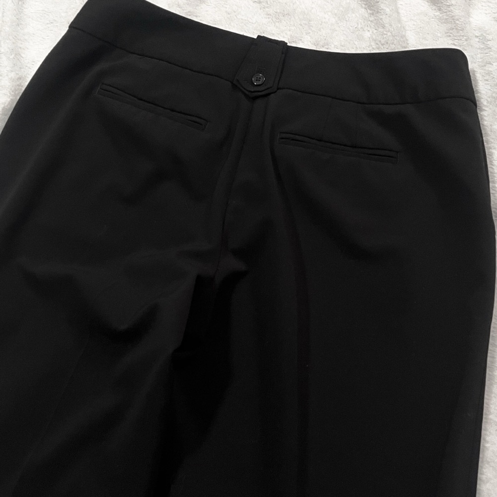 White House Black Market Legacy Mid Rise Straight Leg Cropped Pants Black Sz 6 - Picture 8 of 8